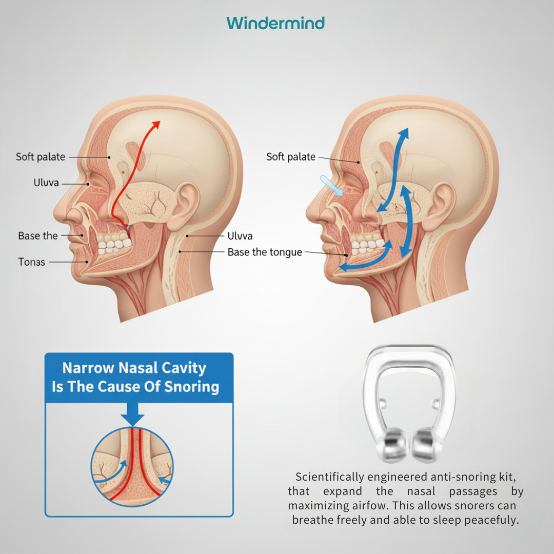 Windermind™ AirClip - The Secret to Silent, Restful Sleep